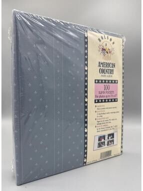 Vintage Holson American Country 100 Page Photo Album 3 Ring -New In Plastic Blue